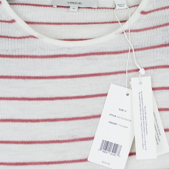NWT Vince Stripe Print Wool Lightweight Sweater Top - Picture 4 of 8